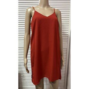 Meraki Women Top Blouse Tunic Small Red Sleeveless Polyester New